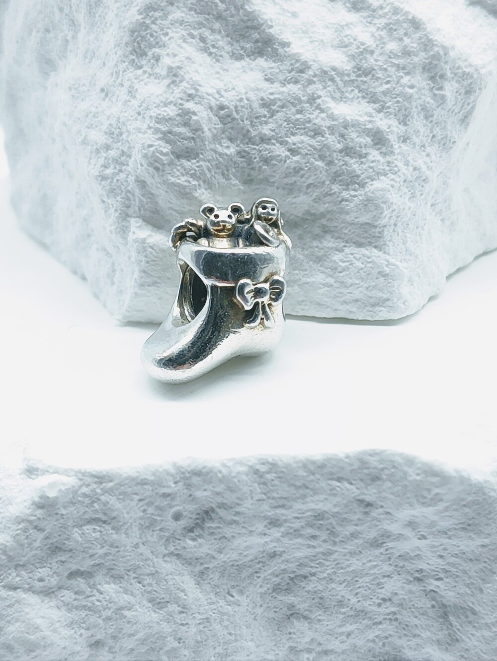 Retired Vintage Pandora Christmas Stocking Charm